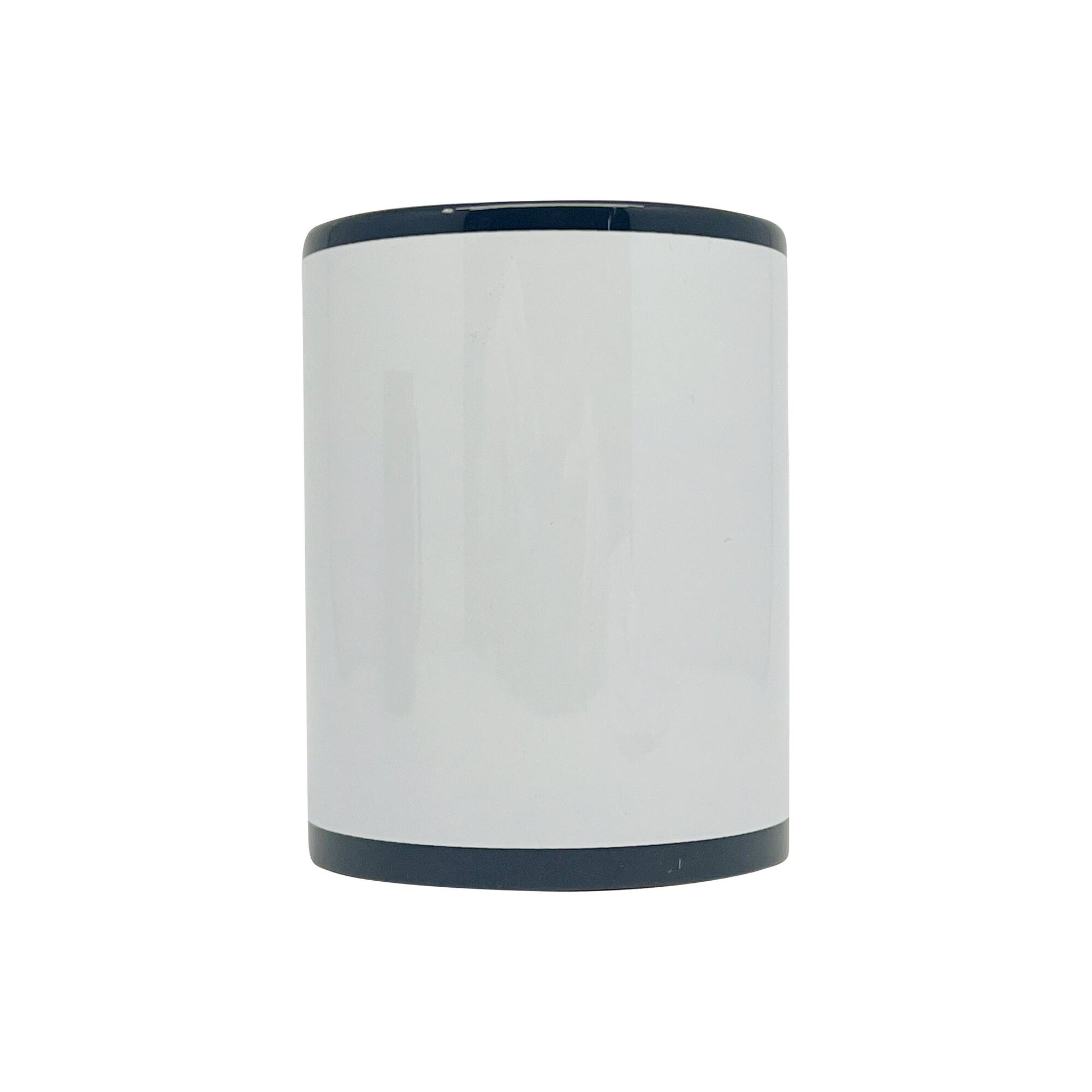 12 Pack: 15oz. Black with White Patch Sublimation Mug by Make Market®
